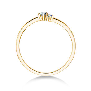 Anillo de compromiso You & Me Soft en 14K oro amarillo con diamantes 0,09ct G/SI
