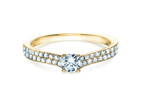 Anillo de compromiso Claire Petite en 18K oro amarillo con diamantes 0,50ct G/SI