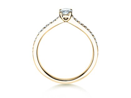 Anillo de compromiso Claire Petite en 18K oro amarillo con diamantes 0,50ct G/SI