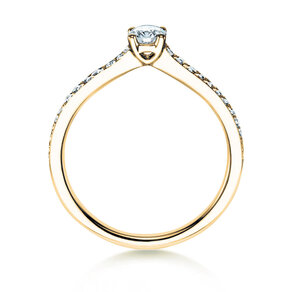 Anillo de compromiso Claire Petite en 18K oro amarillo con diamantes 0,50ct G/SI