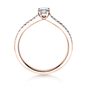 Anillo de compromiso Claire Petite en 18K oro rosa con diamantes 0,50ct G/SI