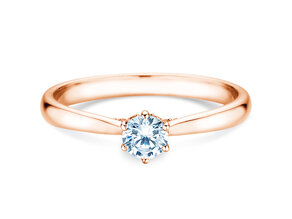 Anillo de compromiso Classic 6 Hidden Halo en 14K oro rosa con diamantes 0,30ct G/SI