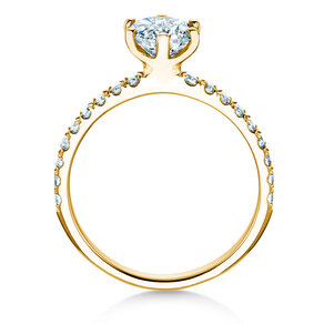 Anillo de compromiso Classic Pavé en 18K oro amarillo con diamantes 1,36ct G/SI