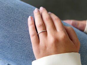 Anillo de compromiso Classic Pavé en 14K oro blanco con diamantes 0,20ct G/SI