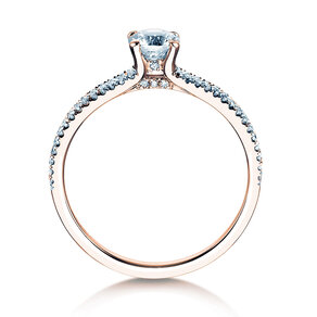 Anillo de compromiso Dynasty Petite en 18K oro rosa con diamantes 0,85ct G/SI