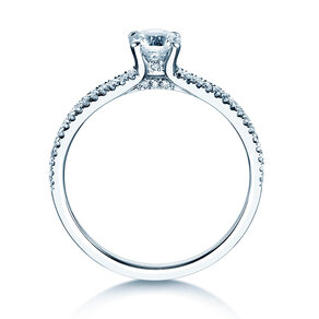 Anillo de compromiso Dynasty Petite en 18K oro blanco con diamantes 0,85ct G/SI