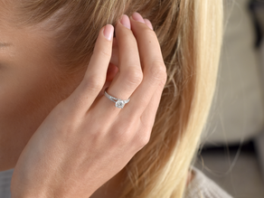Anillo de compromiso Dynasty en 18K oro blanco con diamantes 1,27ct G/SI
