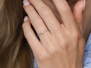 Anillo de compromiso Eternal Pavé en 14K oro blanco con diamantes 0,21ct G/SI