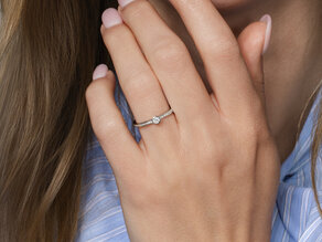Anillo de compromiso Eternal Pavé en 18K oro blanco con diamantes 0,25ct G/SI