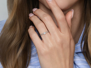 Anillo de compromiso Eternal Pavé en 18K oro blanco con diamantes 0,30ct G/SI
