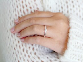Anillo de compromiso Eternal Pavé en 18K oro blanco con diamantes 0,35ct G/SI