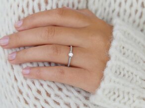 Anillo de compromiso Eternal Pavé en 14K oro blanco con diamantes 0,40ct G/SI