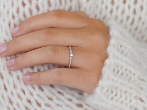 Anillo de compromiso Eternal Pavé en 14K oro blanco con diamantes 0,21ct G/SI