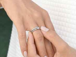 Anillo de compromiso Eternal Pavé en 18K oro blanco con diamantes 0,25ct G/SI