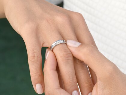 Anillo de compromiso Eternal Pavé en 18K oro blanco con diamantes 0,35ct G/SI