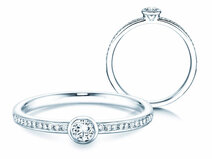Anillo de compromiso Eternal Pavé en 14K oro blanco con diamantes 0,25ct G/SI
