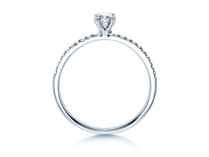 Anillo de compromiso Grace Petite en 18K oro blanco con diamantes 0,43ct G/SI