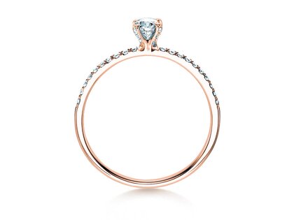 Anillo de compromiso Grace Petite en 18K oro rosa con diamantes 0,43ct G/SI