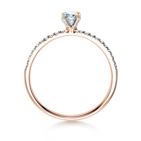 Anillo de compromiso Grace Petite en 18K oro rosa con diamantes 0,43ct G/SI