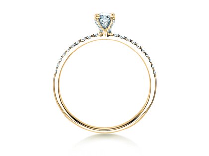 Anillo de compromiso Grace Petite en 18K oro amarillo con diamantes 0,43ct G/SI