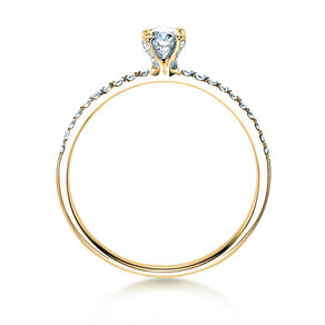 Anillo de compromiso Grace Petite en 18K oro amarillo con diamantes 0,43ct G/SI