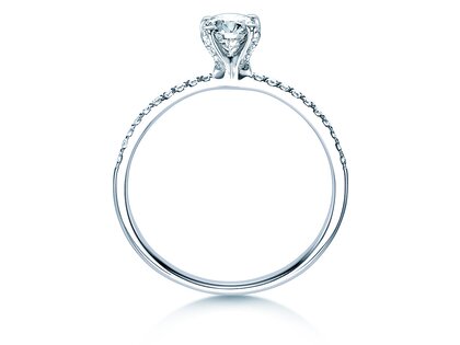 Anillo de compromiso Grace en 18K oro blanco con diamantes 0,70ct G/SI