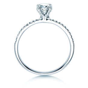 Anillo de compromiso Grace en 18K oro blanco con diamantes 0,70ct G/SI
