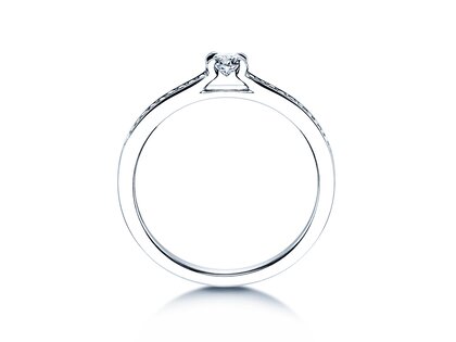 Anillo de compromiso Modern Pavé en platino 950/- con diamantes 0,25ct G/SI