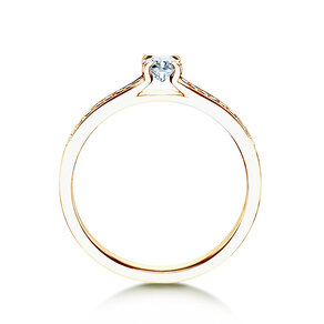 Anillo de compromiso Modern Pavé en 14K oro amarillo con diamantes 0,30ct G/SI
