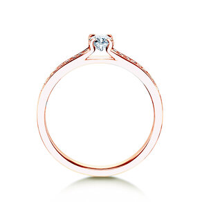 Anillo de compromiso Modern Pavé en 14K oro rosa con diamantes 0,35ct G/SI