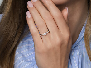 Anillo de compromiso Modern Pavé