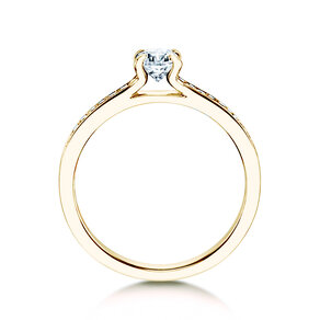 Anillo de compromiso Modern Pavé en oro amarillo