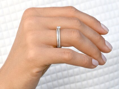 Anillo de compromiso Pure Diamond en 14K oro blanco con diamantes 0,49ct G/SI