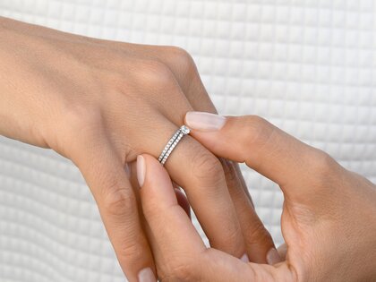 Anillo de compromiso Pure Diamond en 14K oro blanco con diamantes 0,49ct G/SI