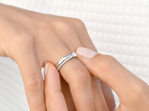 Anillo de compromiso Pure Diamond en 14K oro blanco con diamantes 0,49ct G/SI
