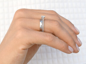 Anillo de compromiso Pure Diamond en 18K oro blanco con diamantes 0,82ct G/SI
