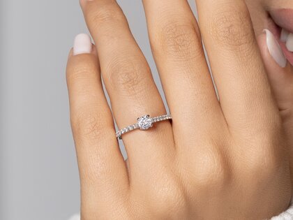 Anillo de compromiso Pure Diamond en 18K oro blanco con diamantes 0,62ct G/SI
