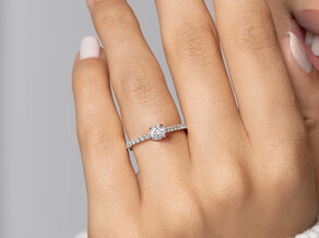 Anillo de compromiso Pure Diamond en 18K oro blanco con diamantes 0,62ct G/SI