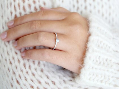 Anillo de compromiso Pure Diamond en 14K oro blanco con diamantes 0,49ct G/SI