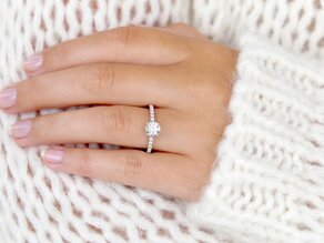Anillo de compromiso Pure Diamond en 18K oro blanco con diamantes 1,17ct G/SI