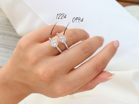 Anillo de compromiso Royal Pavé en 9K oro blanco