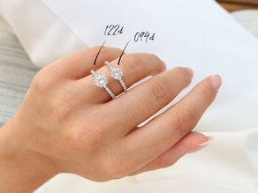 Anillo de compromiso Royal Pavé en 9K oro blanco con diamantes naturales 1,22ct G/SI