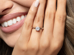 Anillo de compromiso Classic 4 en 14K oro amarillo con diamante 0,75ct G/SI