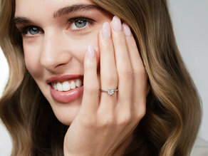Anillo de compromiso Classic 4 en 14K oro amarillo con diamante 0,75ct G/SI