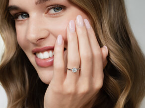 Anillo de compromiso Classic 4 en 14K oro amarillo con diamante 1,00ct G/SI