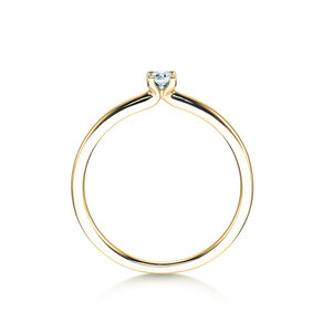 Anillo de compromiso Classic 4 en 14K oro amarillo con diamante 0,10ct H/SI