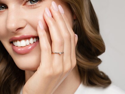 Anillo de compromiso Classic 6 en plata 925/- con diamante 0,05ct G/SI