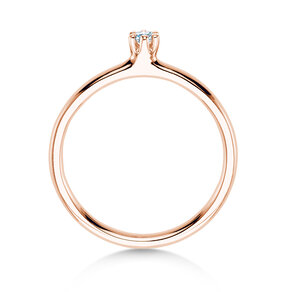 Anillo de compromiso Classic 6 en 14K oro rosa con diamante 0,05ct G/IF