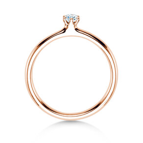 Anillo de compromiso Classic 6 en 14K oro rosa con diamante 0,07ct G/VS