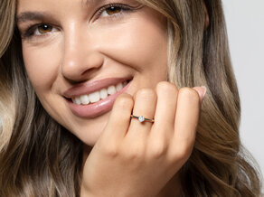 Anillo de compromiso Classic 6 en 14K oro amarillo con diamante 0,20ct G/SI